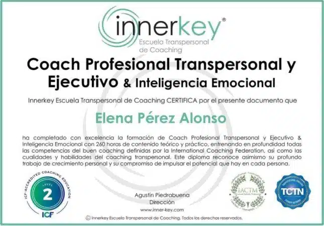 Coach Profesional Transpersonal y Ejecutivo y Inteligencia Emocional