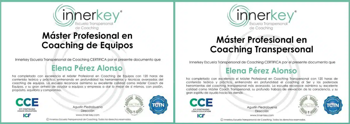 Certificacion y titulo coach profesional Innerkey