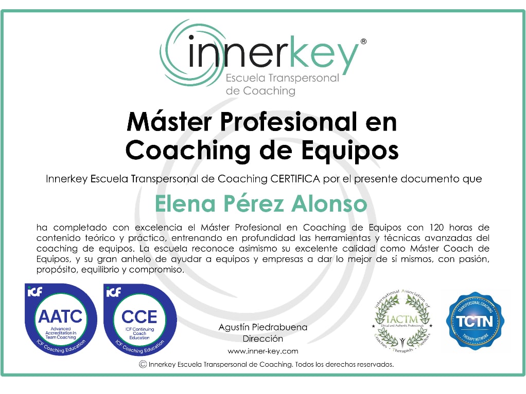 Diplomas 2026 Máster Equipos